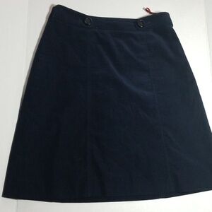 Hugo Boss Corduroy A Line Skirt Size 2 Navy Blue